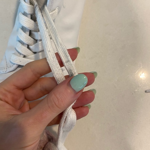 Rag and Bone white leather high tops size 7 genuine leather. some wear - Picture 7 of 9